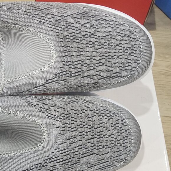 Propét Womens Travelactiv Slip-On Shoes Size 7 N (AA) Silver Lightweight & Mesh - Picture 8 of 8